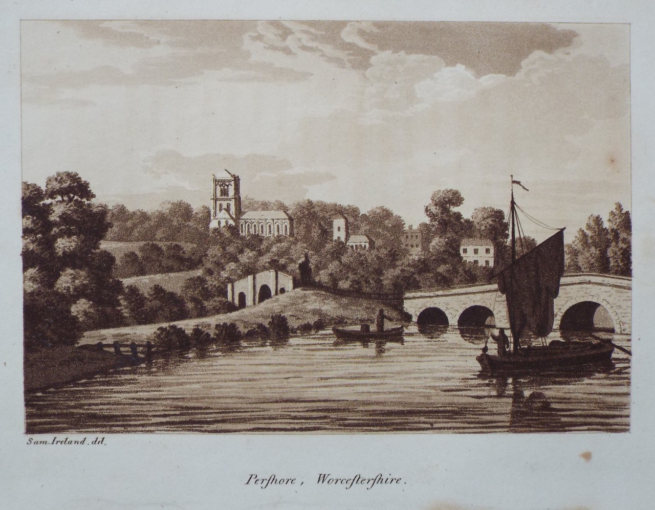 Aquatint - Pershore, Worcestershire. - Ireland