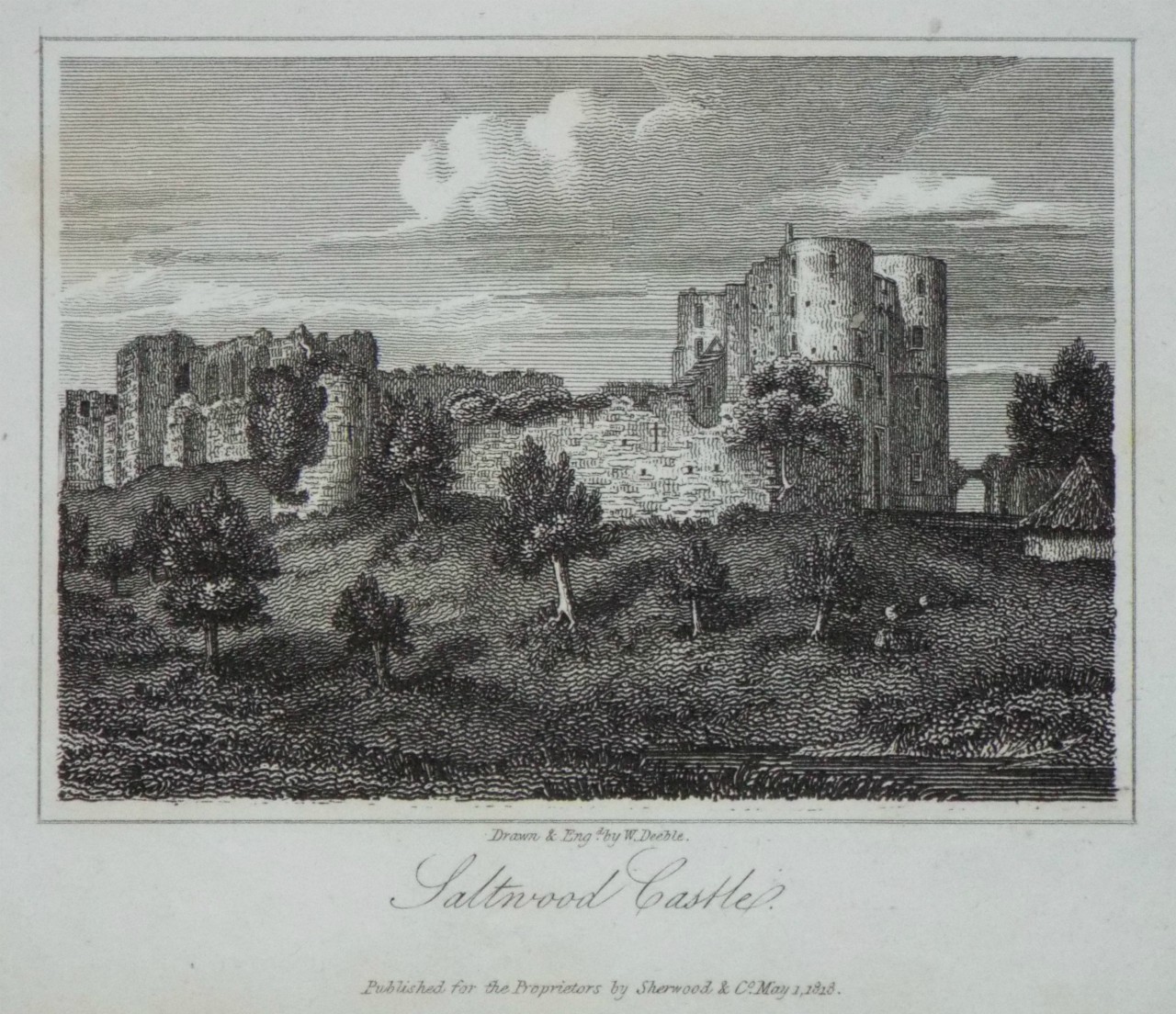 Print - Saltwood Castle. - Deeble