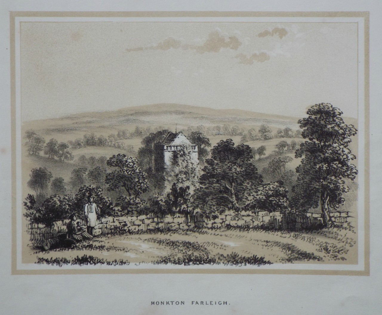 Lithograph - Monkton Farleigh.