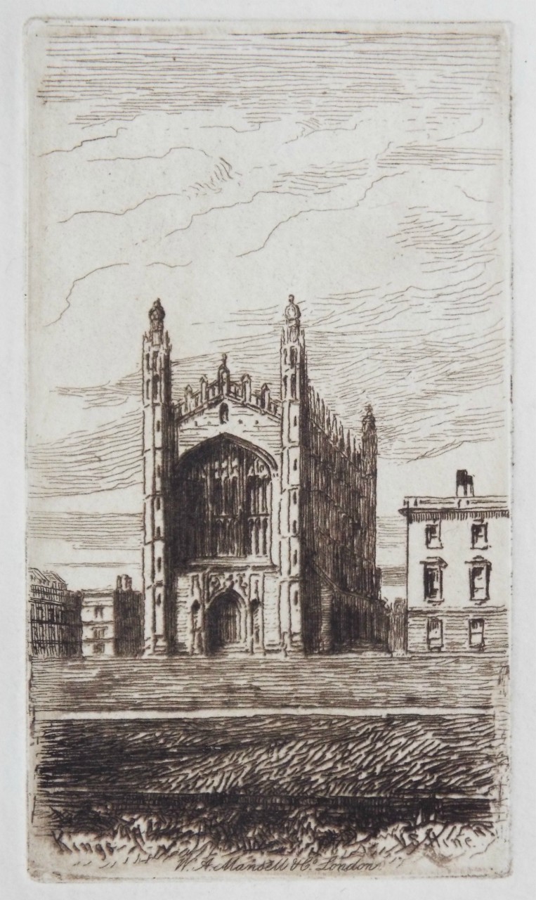 Etching - Kings College - Hine