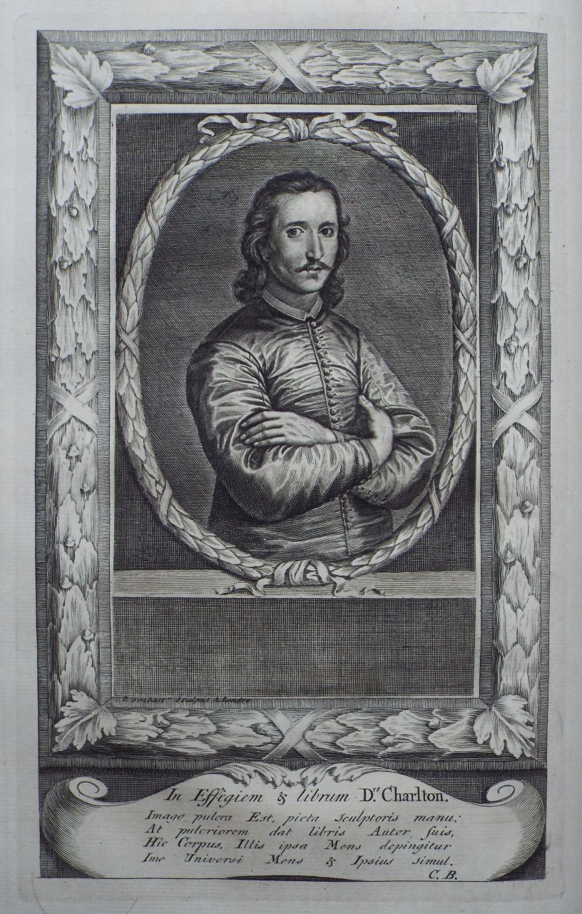 Print - In Effigiem & librum Drs.Charlton. - Lombart