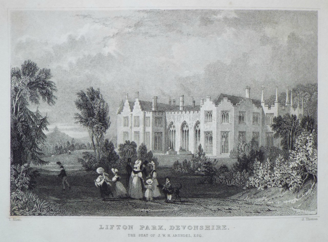 Print - Lifton Park, Devonshire. The Seat of J. W. H. Arundel Esq. - Thomas