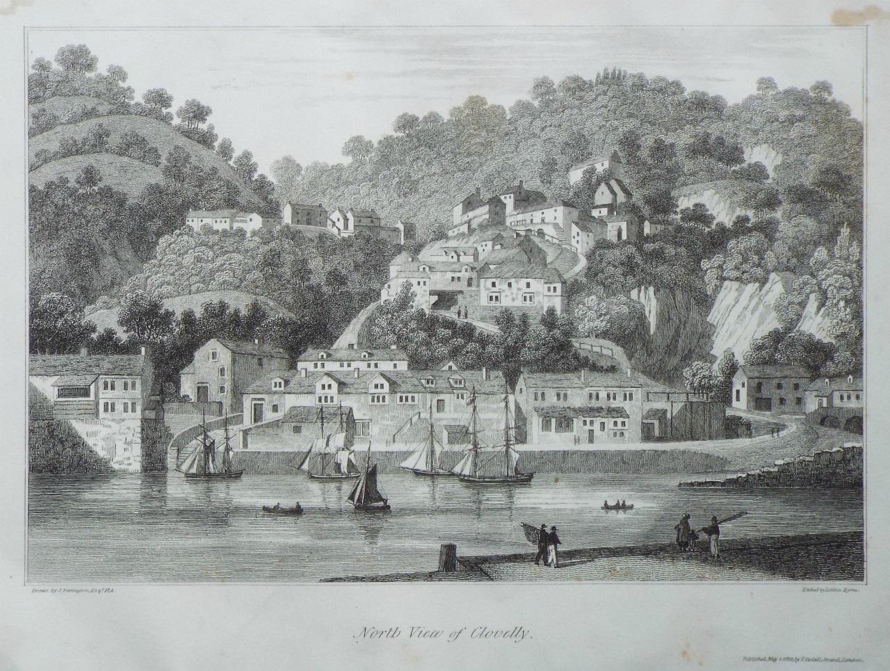 Print - North View of Clovelly. - Byrne