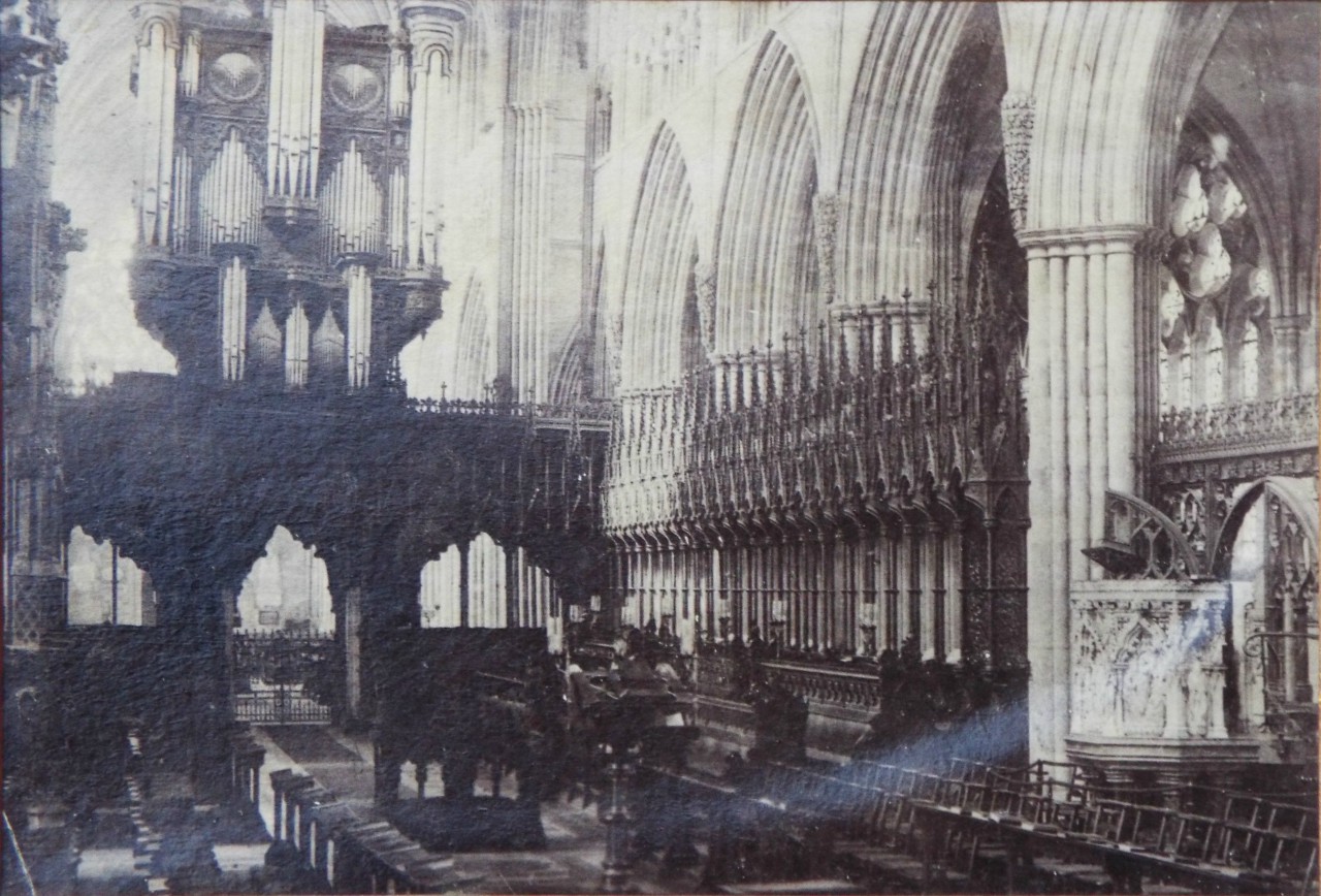 Photograph - Exeter Cathedral interior view of choir