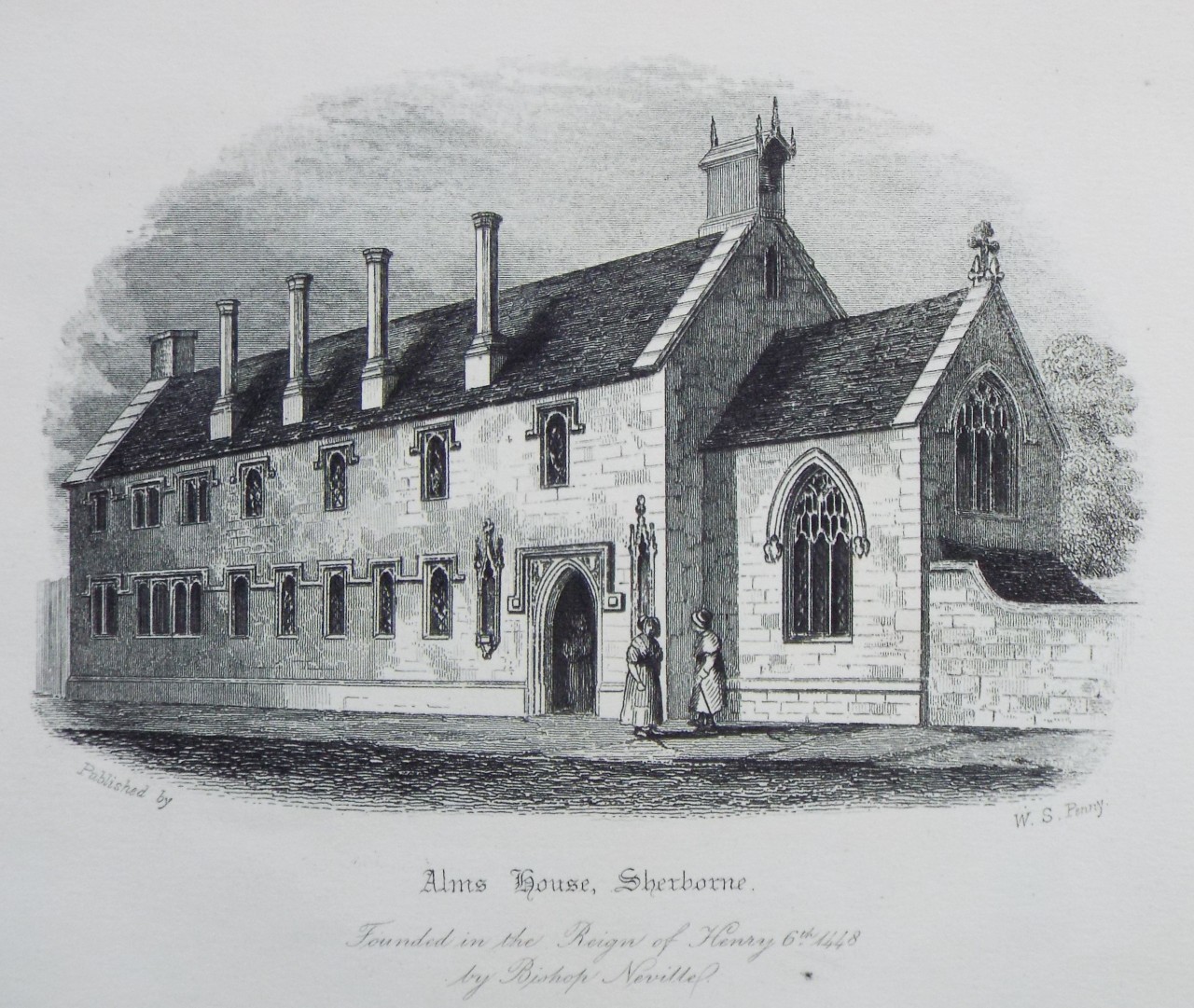 Steel Vignette - Alms House, Sherborne. - Penny