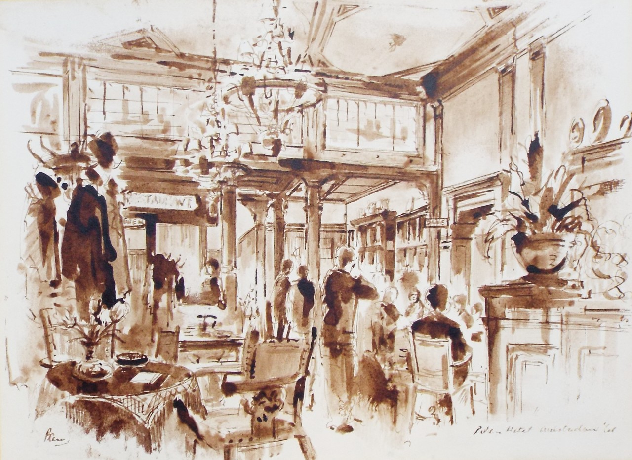 Pen & Wash - Drinks at the Polen, Amsterdam