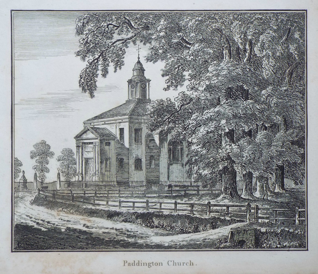 Etching - Paddington Church.