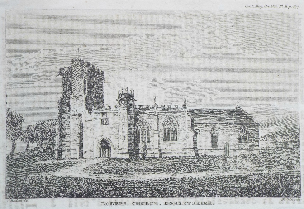 Print - Loders Church, Dorsetshire. - 