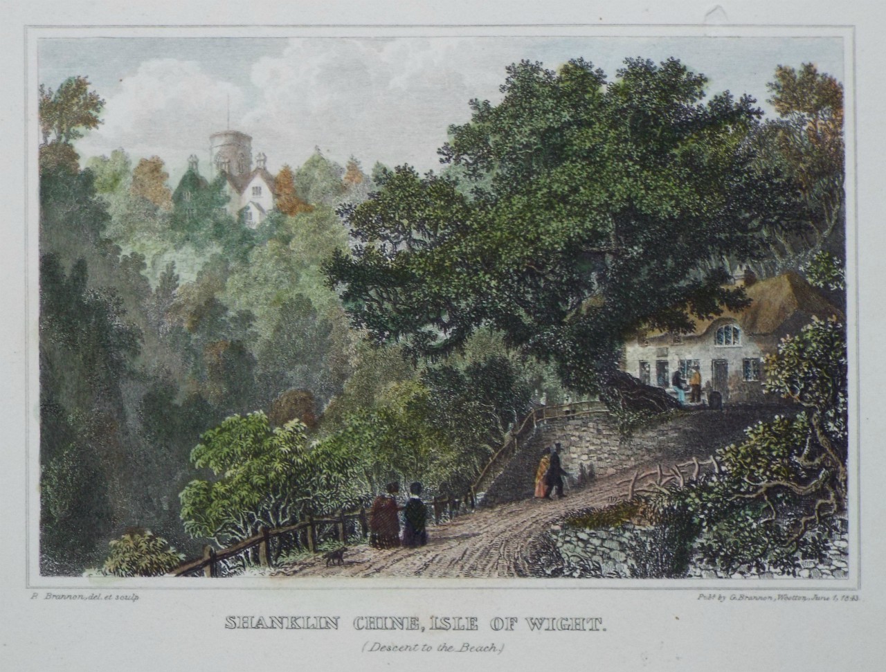 Print - Shanklin Chine, Isle of Wight. - Brannon