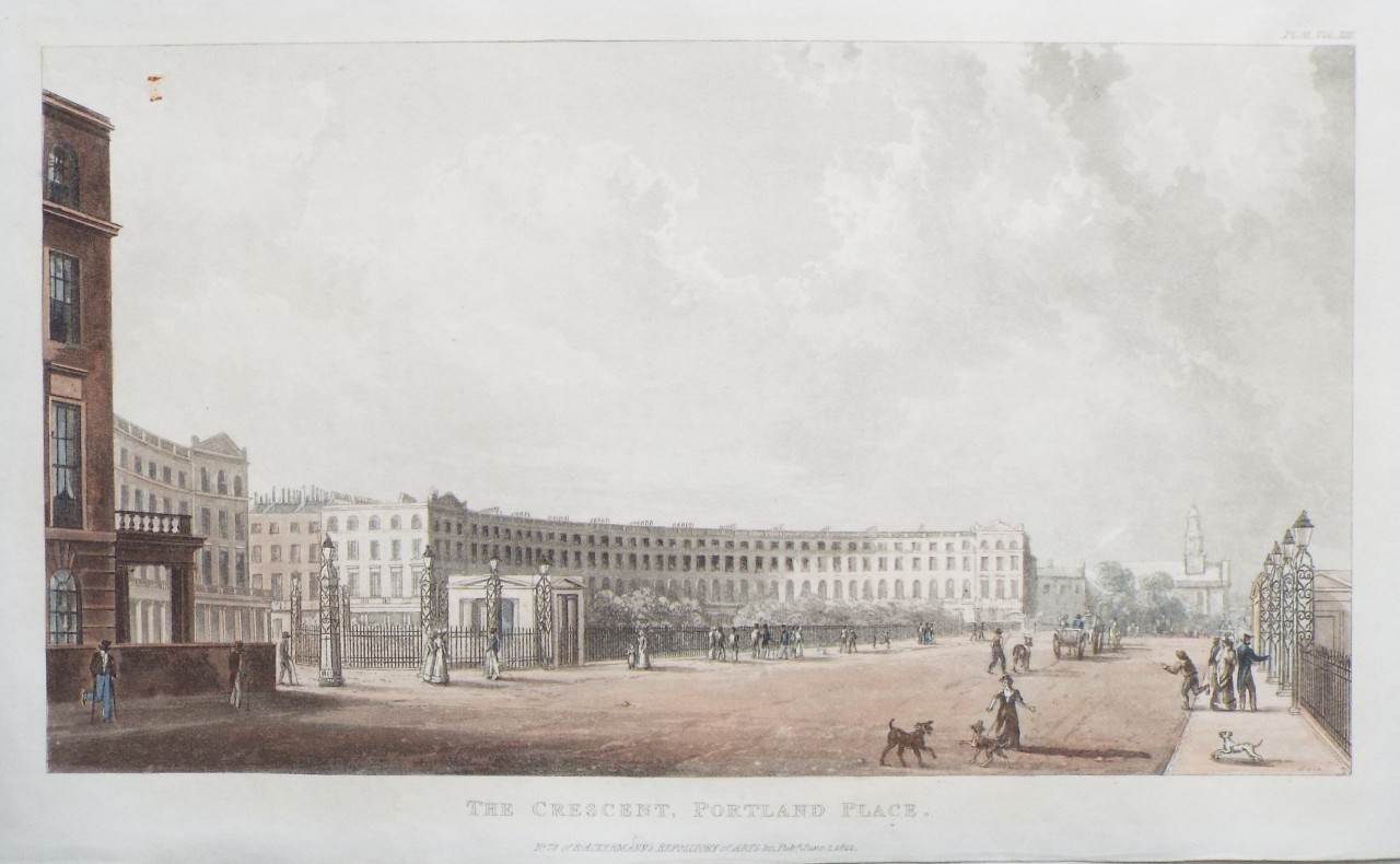 Aquatint - The Crescent, Portland Place.