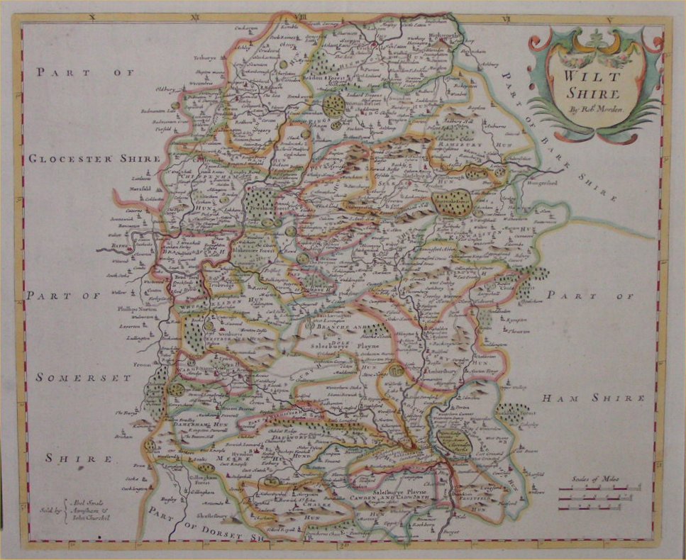 Map of Wiltshire - Morden