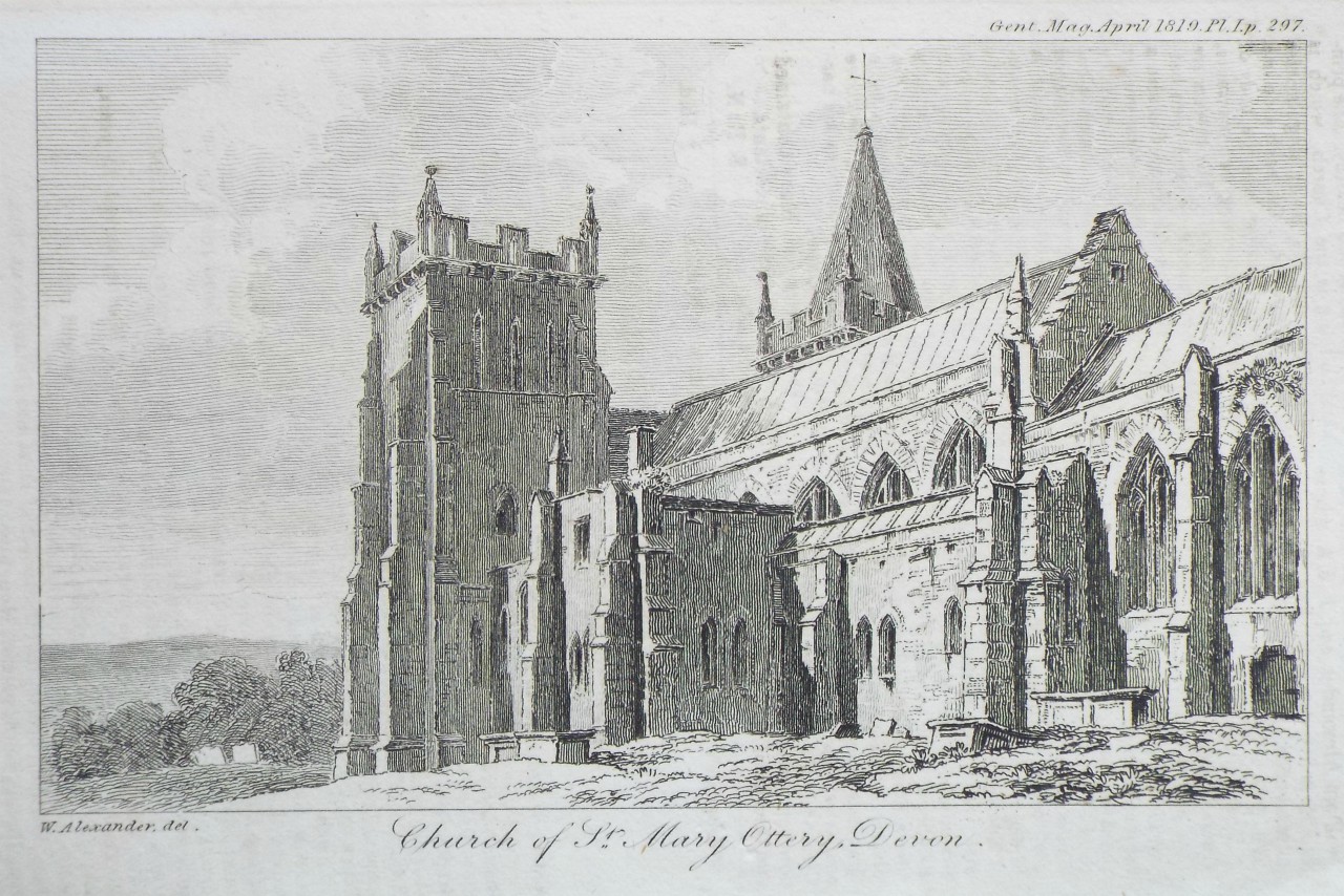 Print - Church of St. Mary Ottery, Devon.