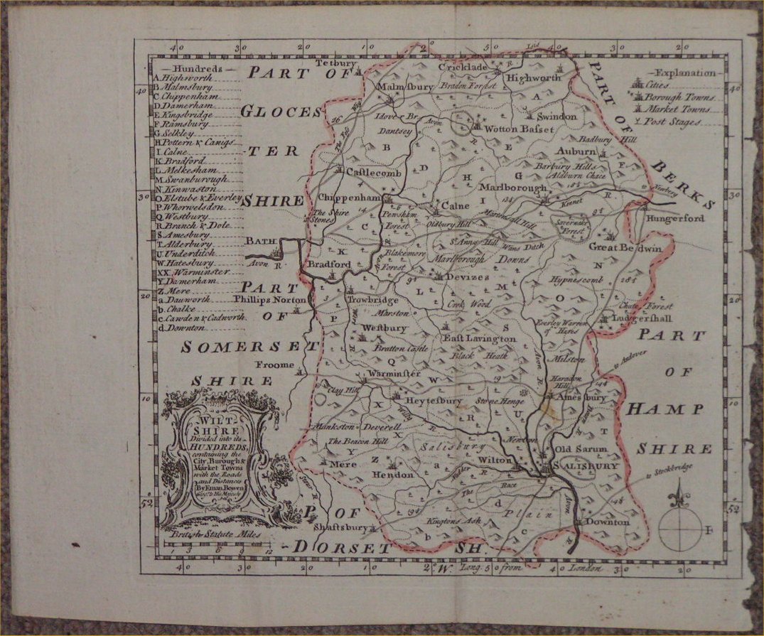 Map of Wiltshire - Bowen