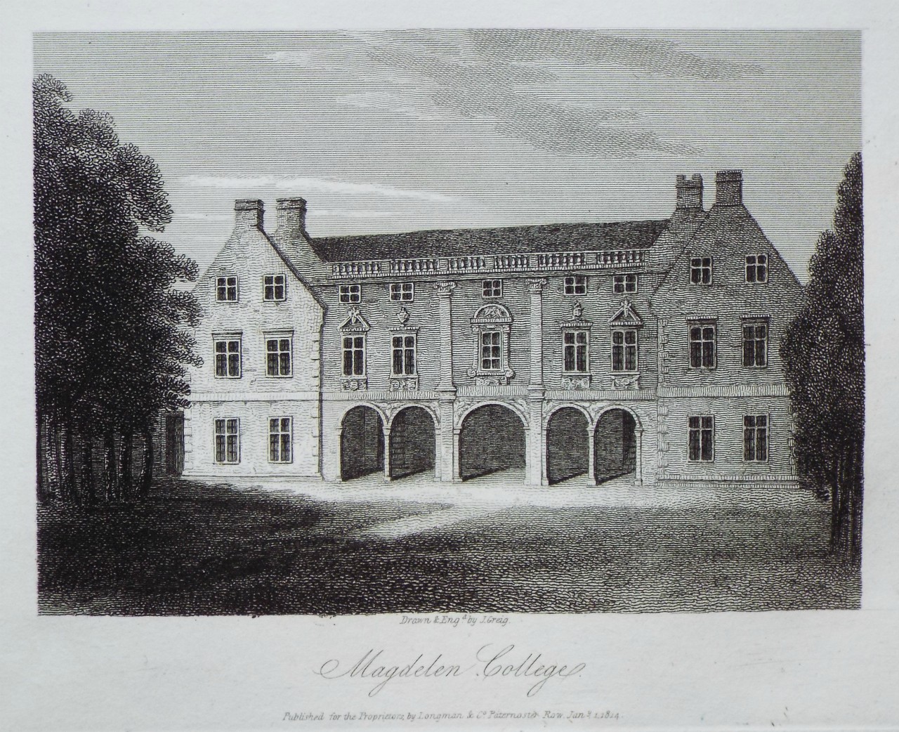 Print - Magdalen College. - Greig