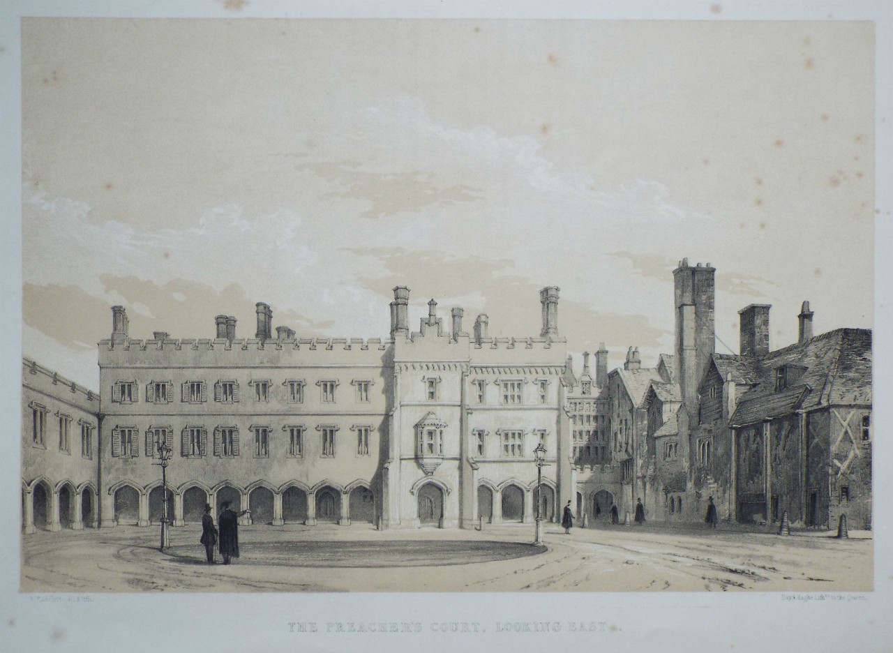 Lithograph - The Preacher's Court, Looking East. - Radclyffe