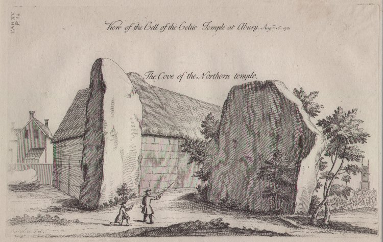 Print - View of the Cell of the Celtic Temple at Abury Aug 16 1721