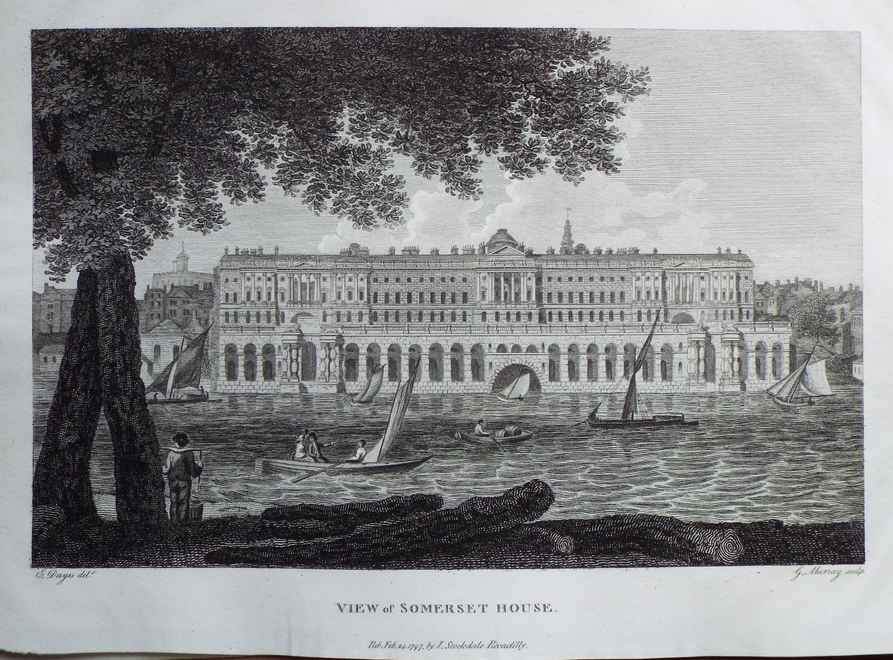 Print - View of Somerset House. - Murray