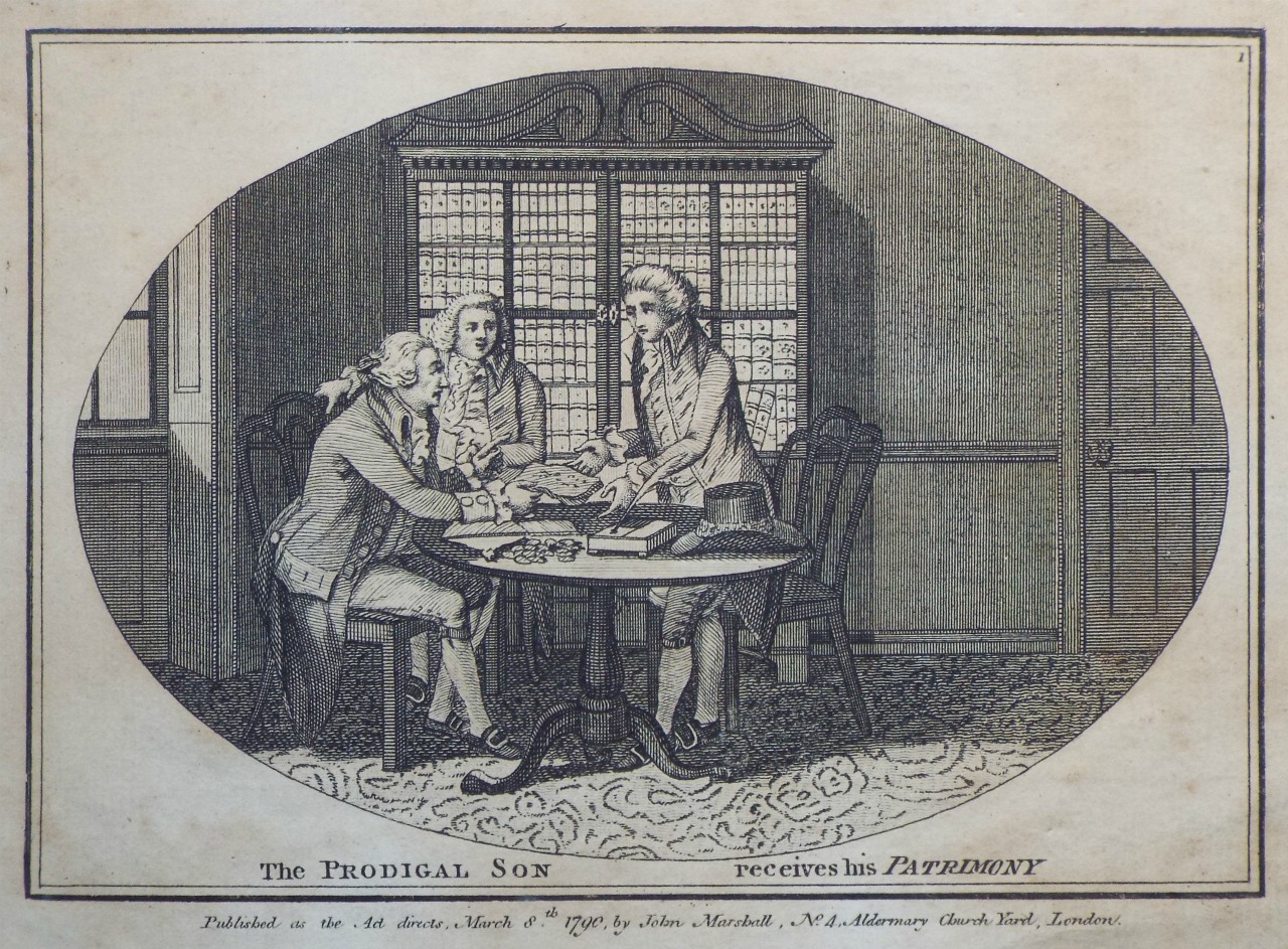 Print - The Prodigal Son (1) receives his Patrimony