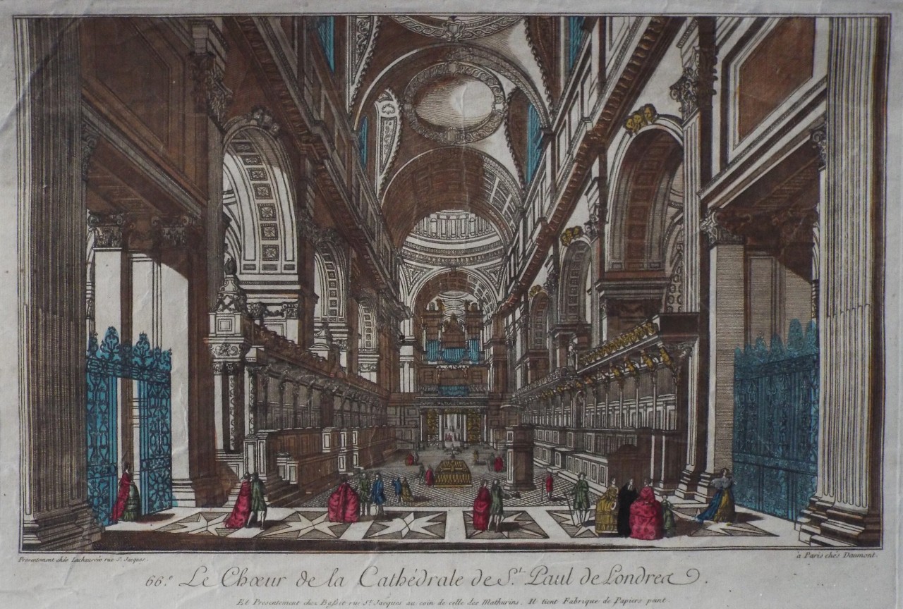 Print - Le Choeur de la Cathedrale de St. Paul de Londres.