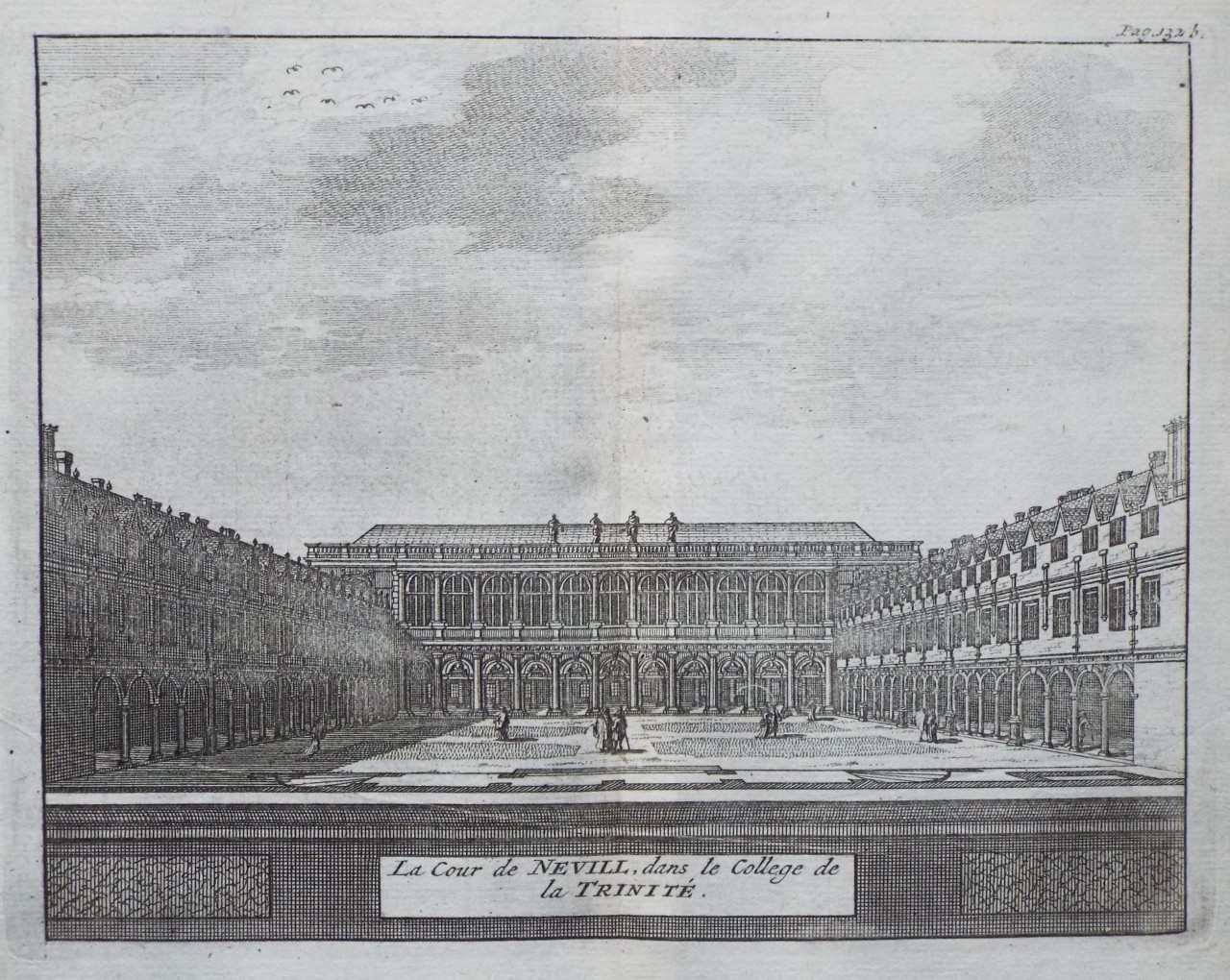 Print - Le Cour de Nevill, dans le College de la Trinite.