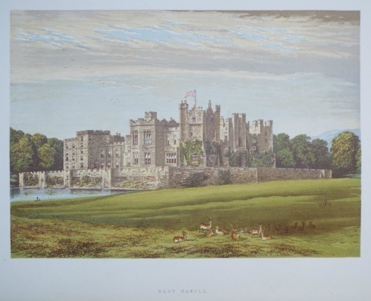 Chromo-lithograph - Raby Castle.