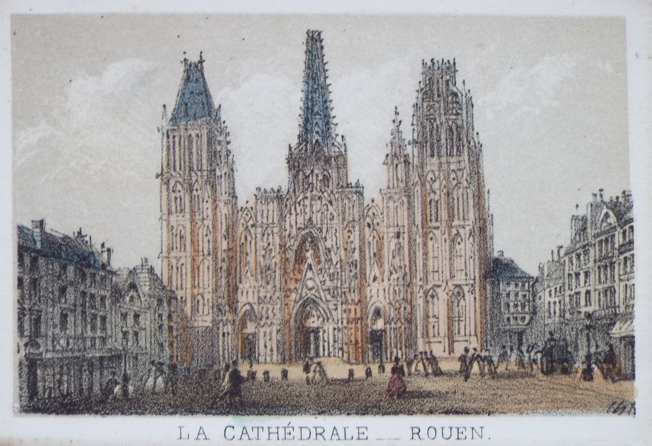 Lithograph - La Cathedrale - Rouen.