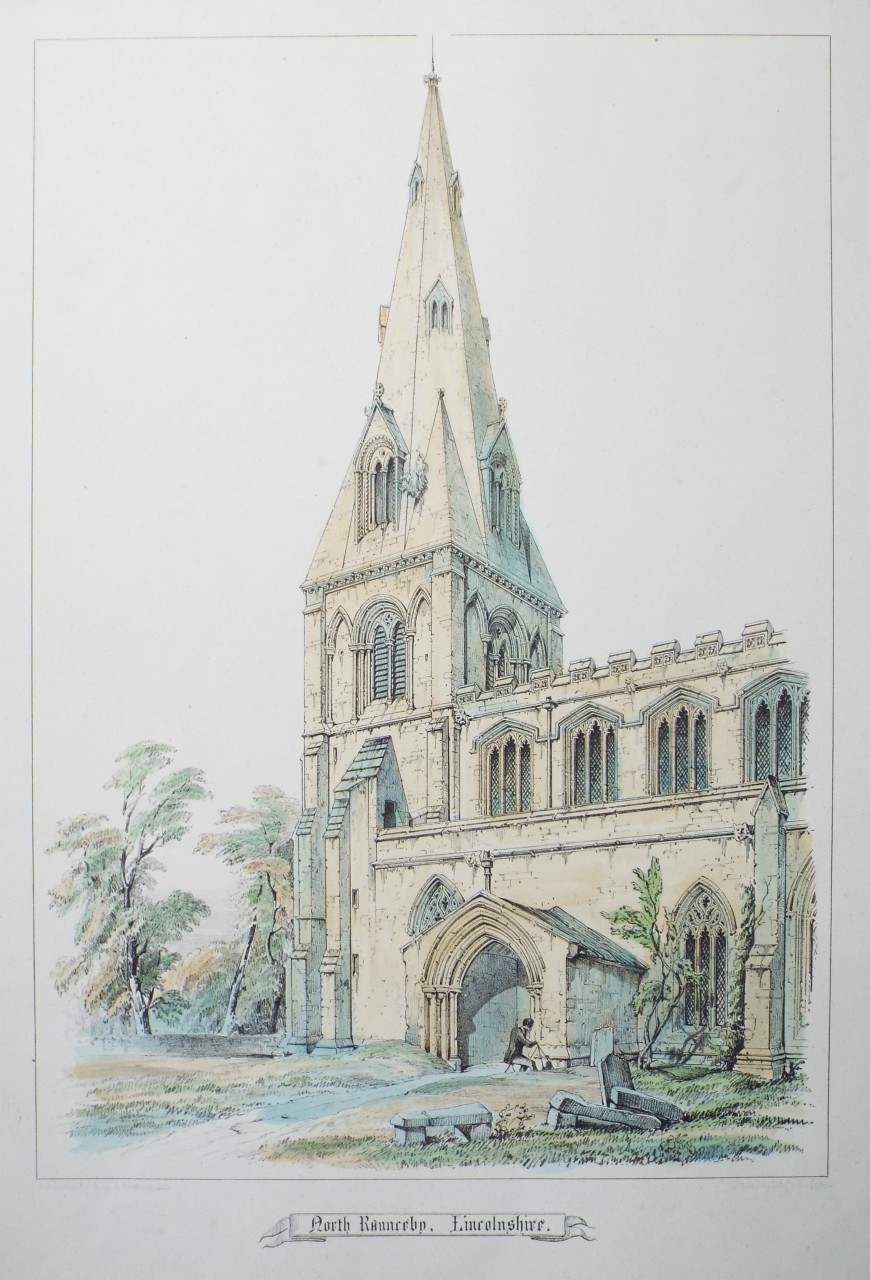 Lithograph - North Raunceby, Lincolnshire. - Newman