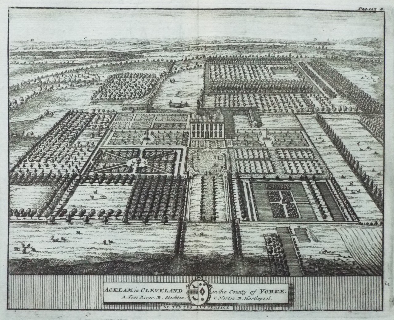 Print - Acklam in Cleaveland in the County of Yorke.