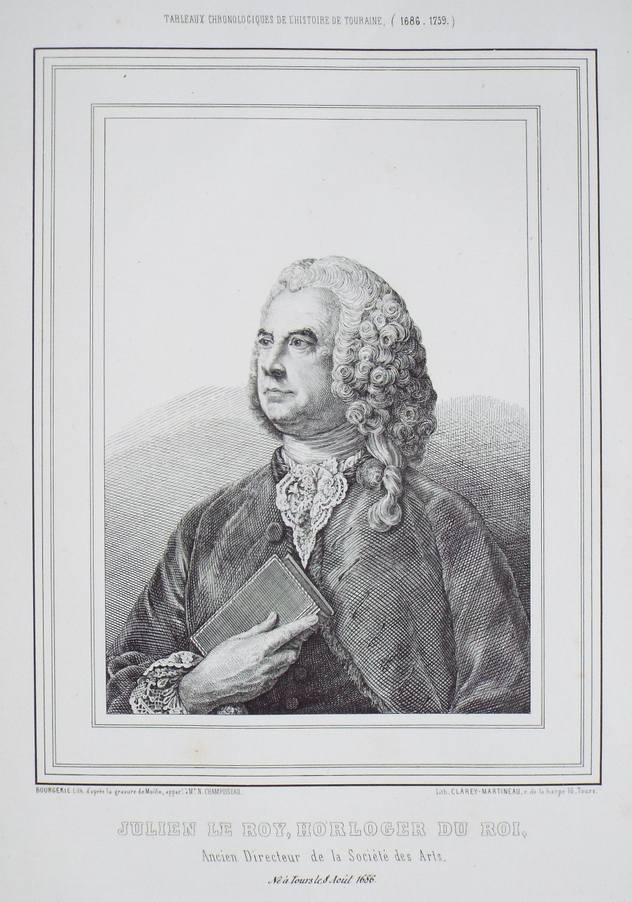 Lithograph - Julien Le Roy, Horloger du Roi