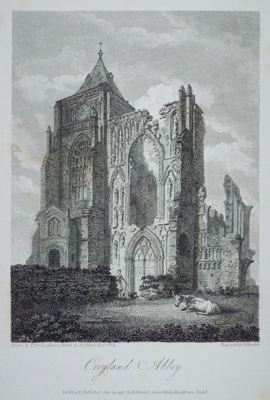 Print - Croyland Abbey. - Howlett