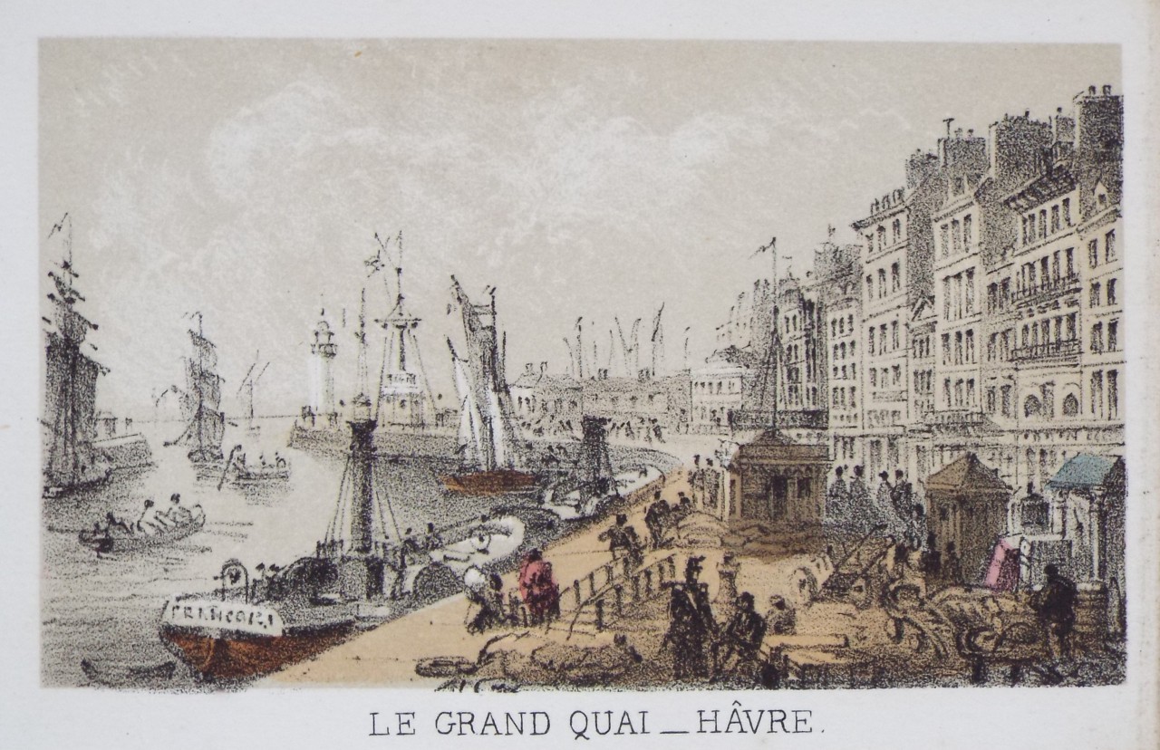 Lithograph - Le Grand Quai - Havre.