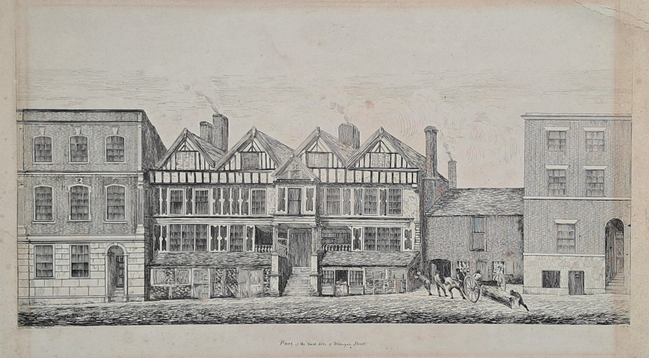 Etching - Part of the North Side of Watergate Street - Batenham