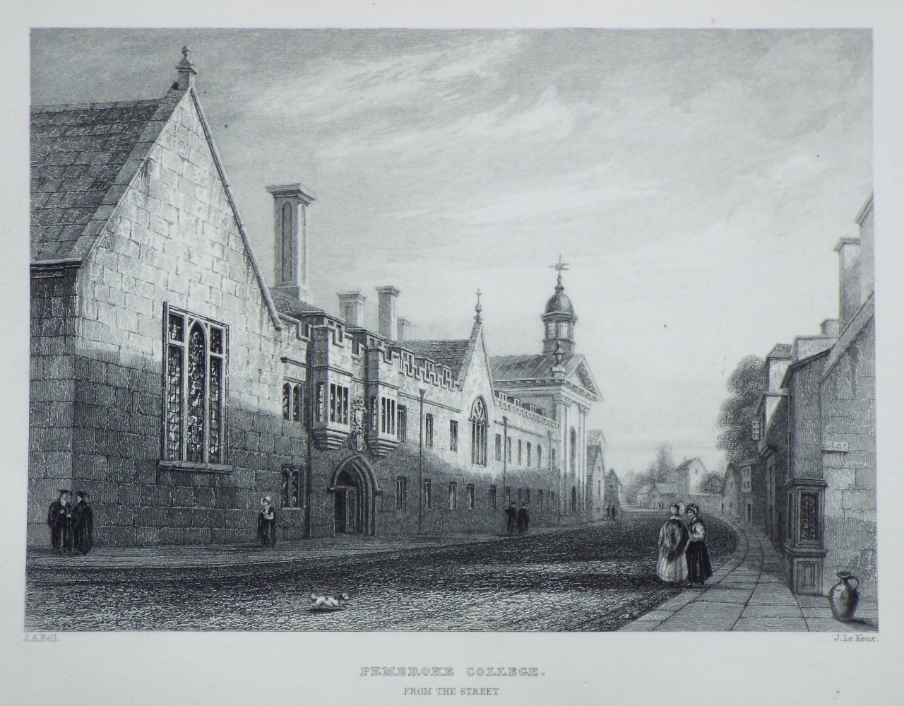 Print - Pembroke College. From the Street.