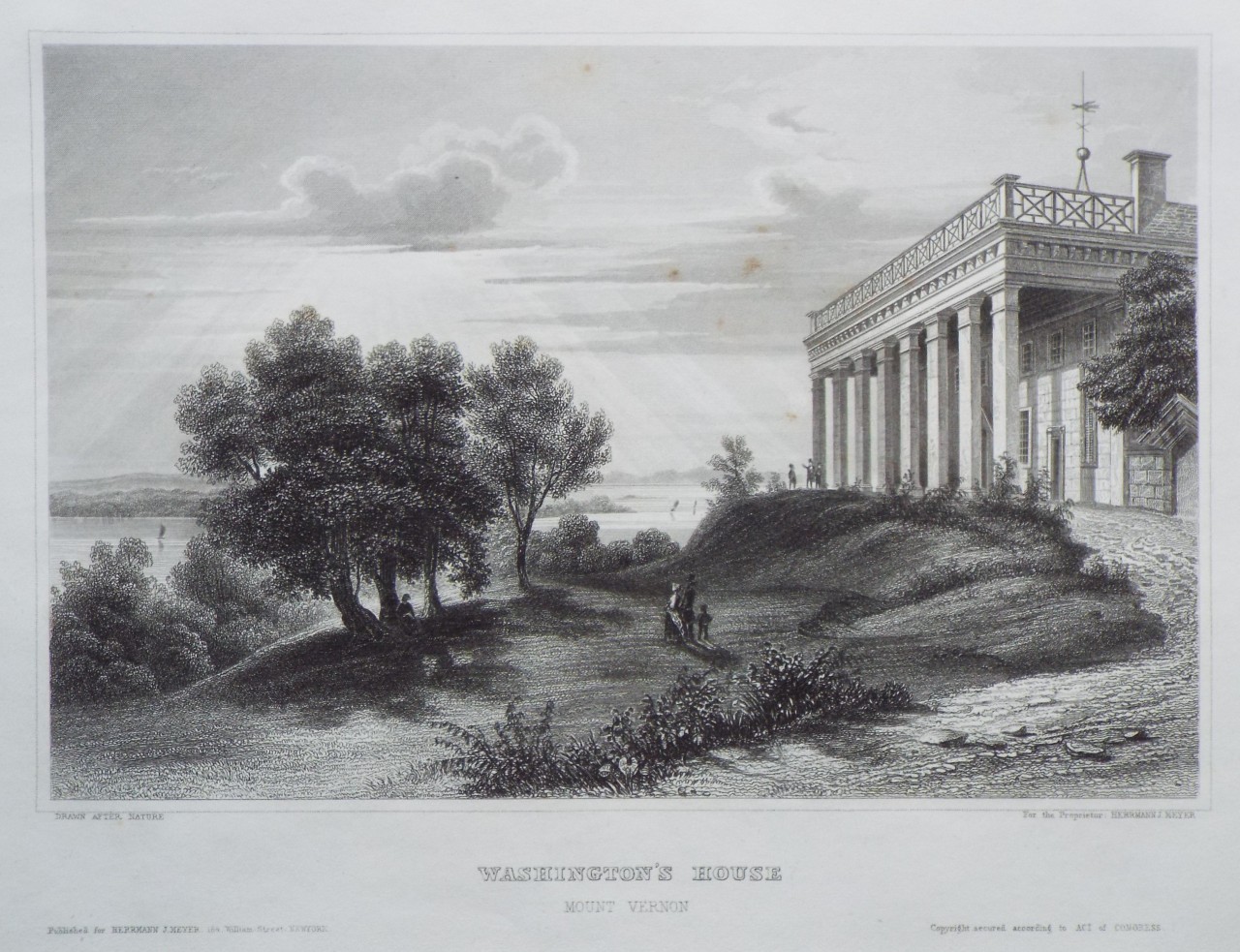 Print - Washington's House Mount Vernon.
