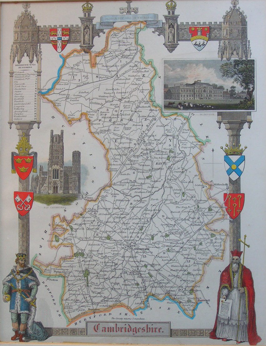 Map of Cambridgeshire - Moule