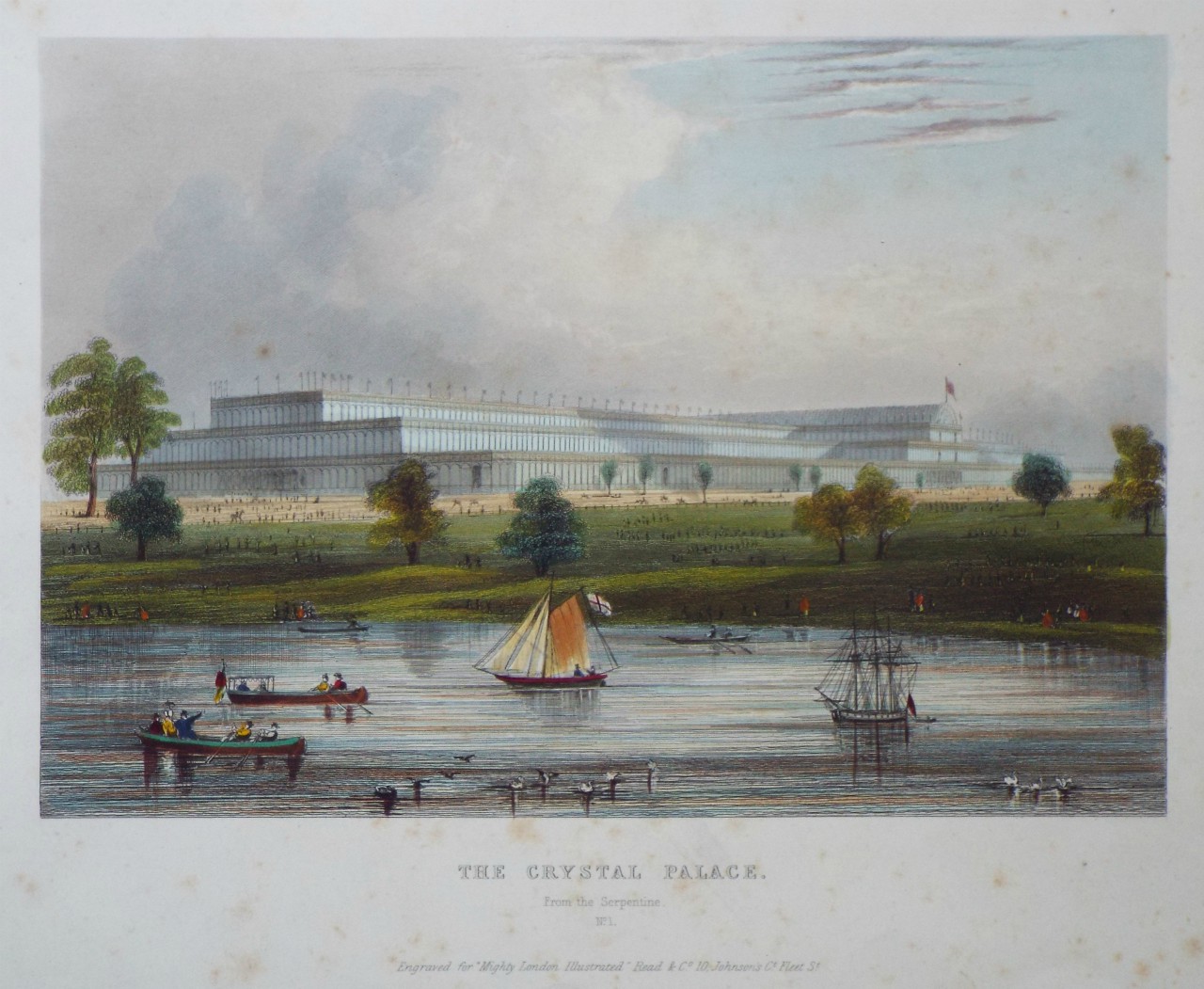 Print - The.Crystal Palace. Front the Serpentine. No.1.
