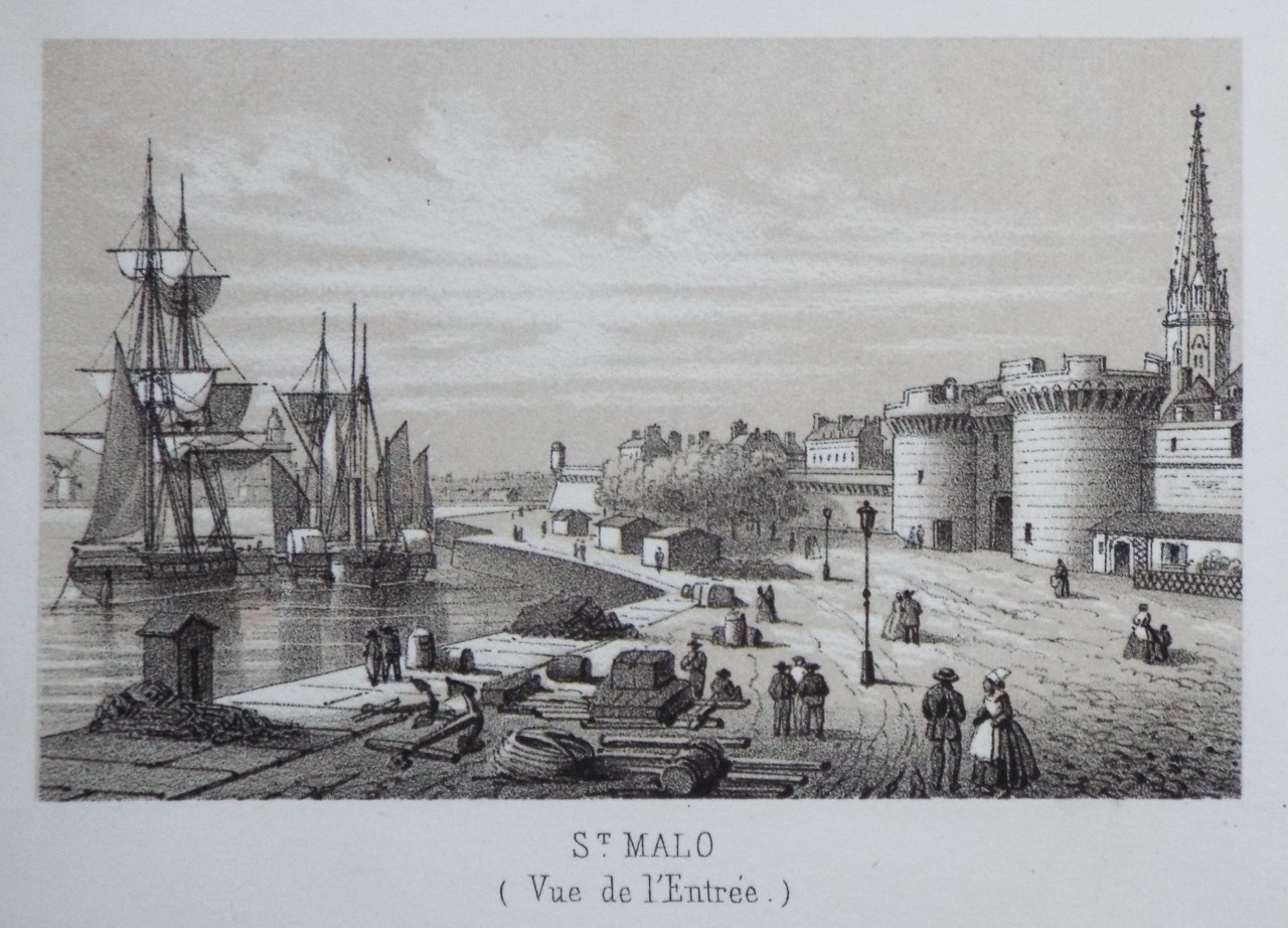 Lithograph - St. Malo (Vue de l'Entree.)