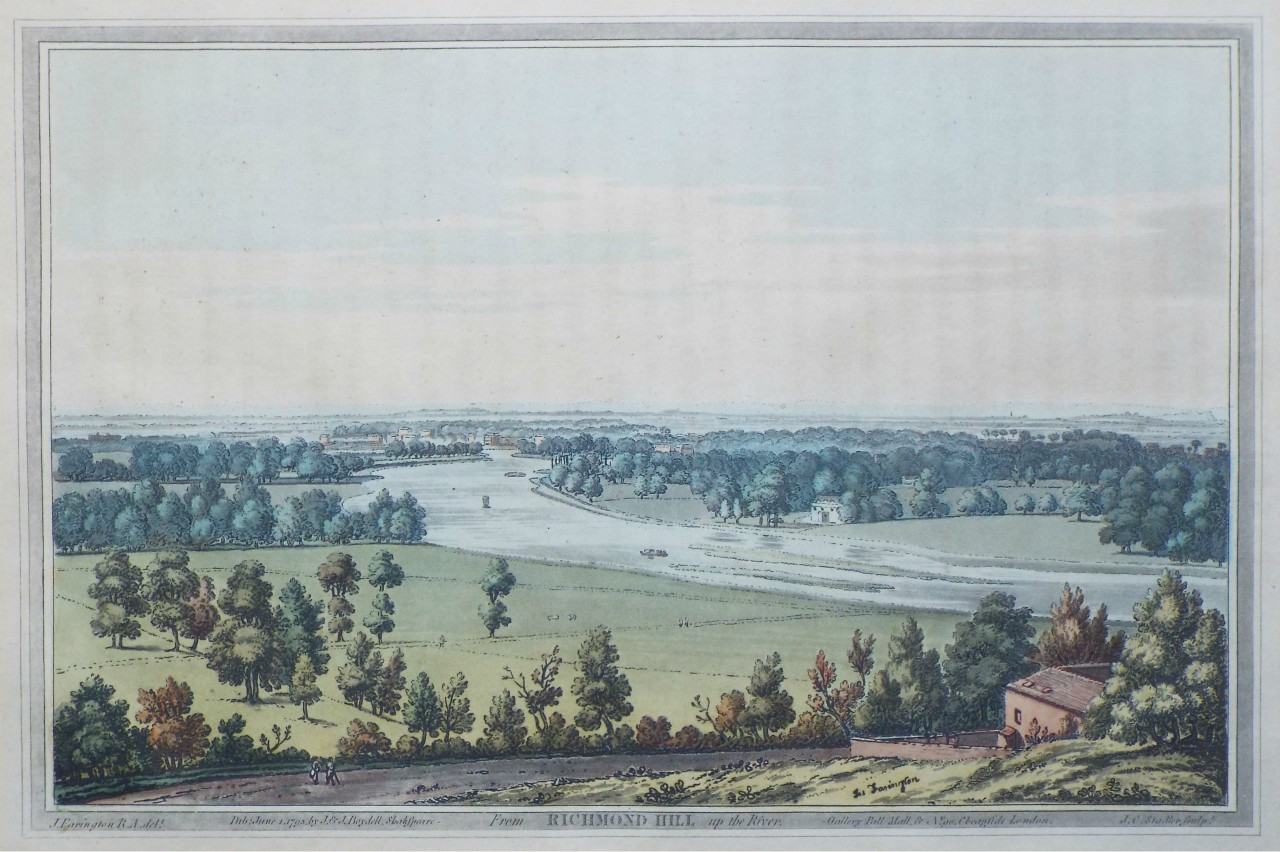 Aquatint - From Richmond Hill up the River. - Stadler