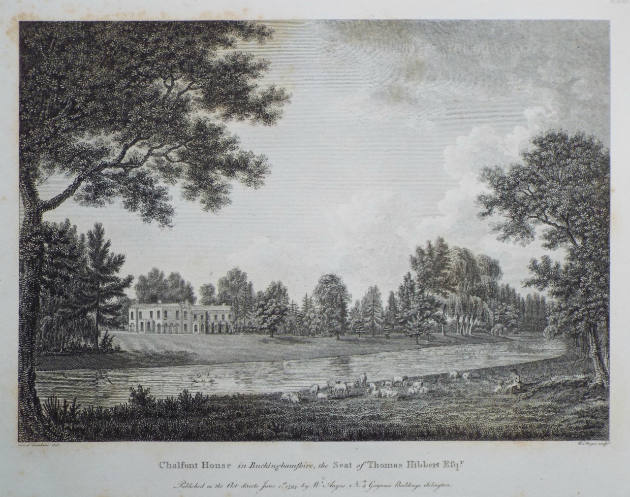Print - Chalfont House in Buckinghamshire, the Seat of Thomas Hibbert Esqr. - Angus