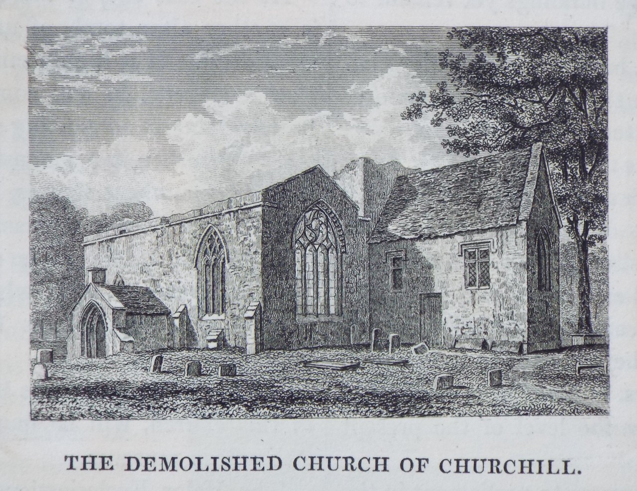 Print - Demolished Church of Churchill.