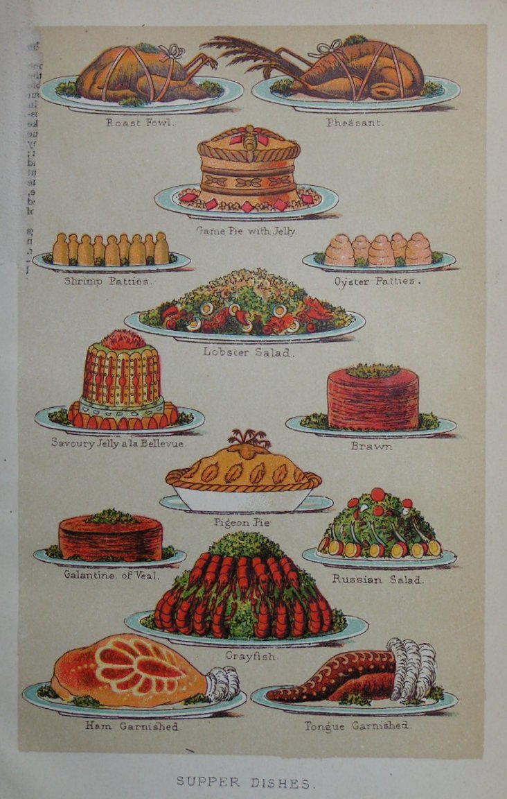 Chromolithograph - Supper Dishes