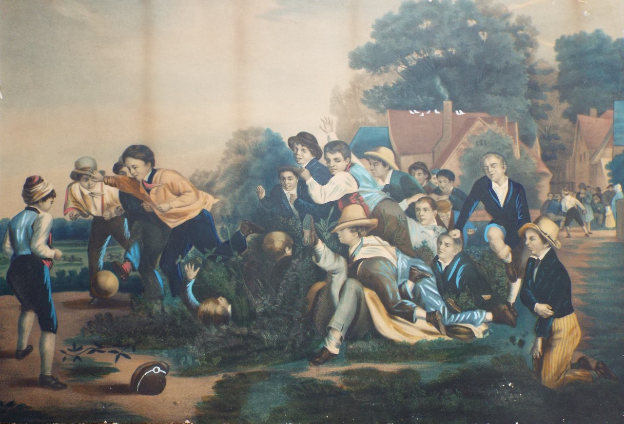 Lithograph - A Game of Football