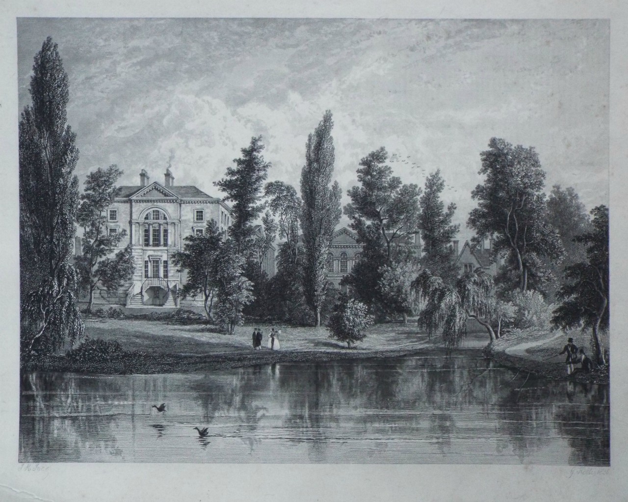 Print - Worcester College, Provosts's Lodgings - Hollis