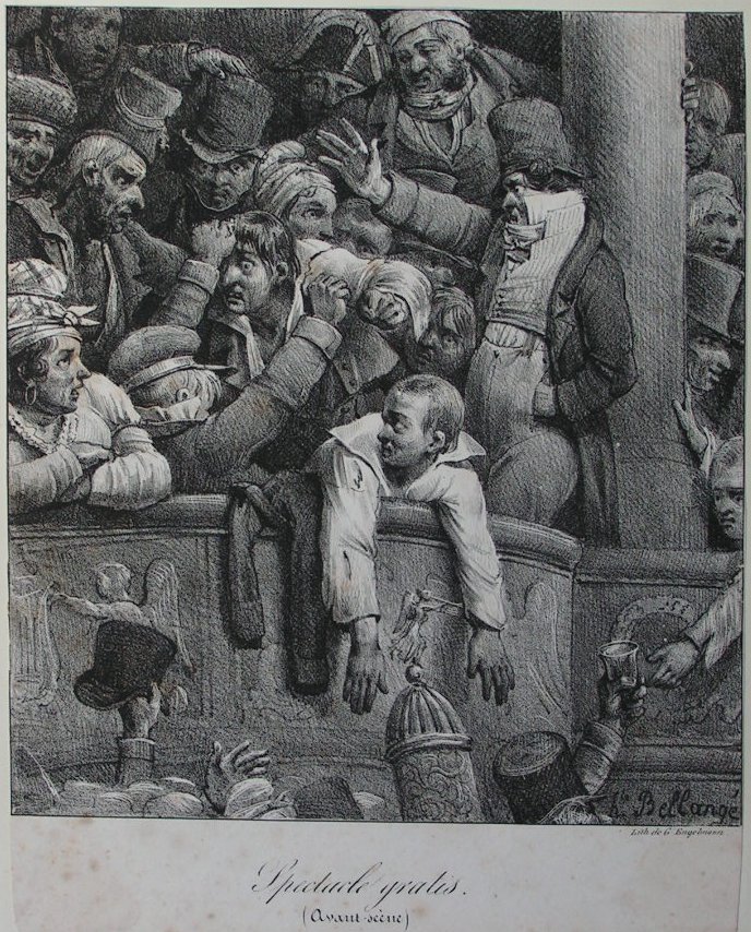 Lithograph - Spectacle Gratis (Avant-scene) - Engelmann