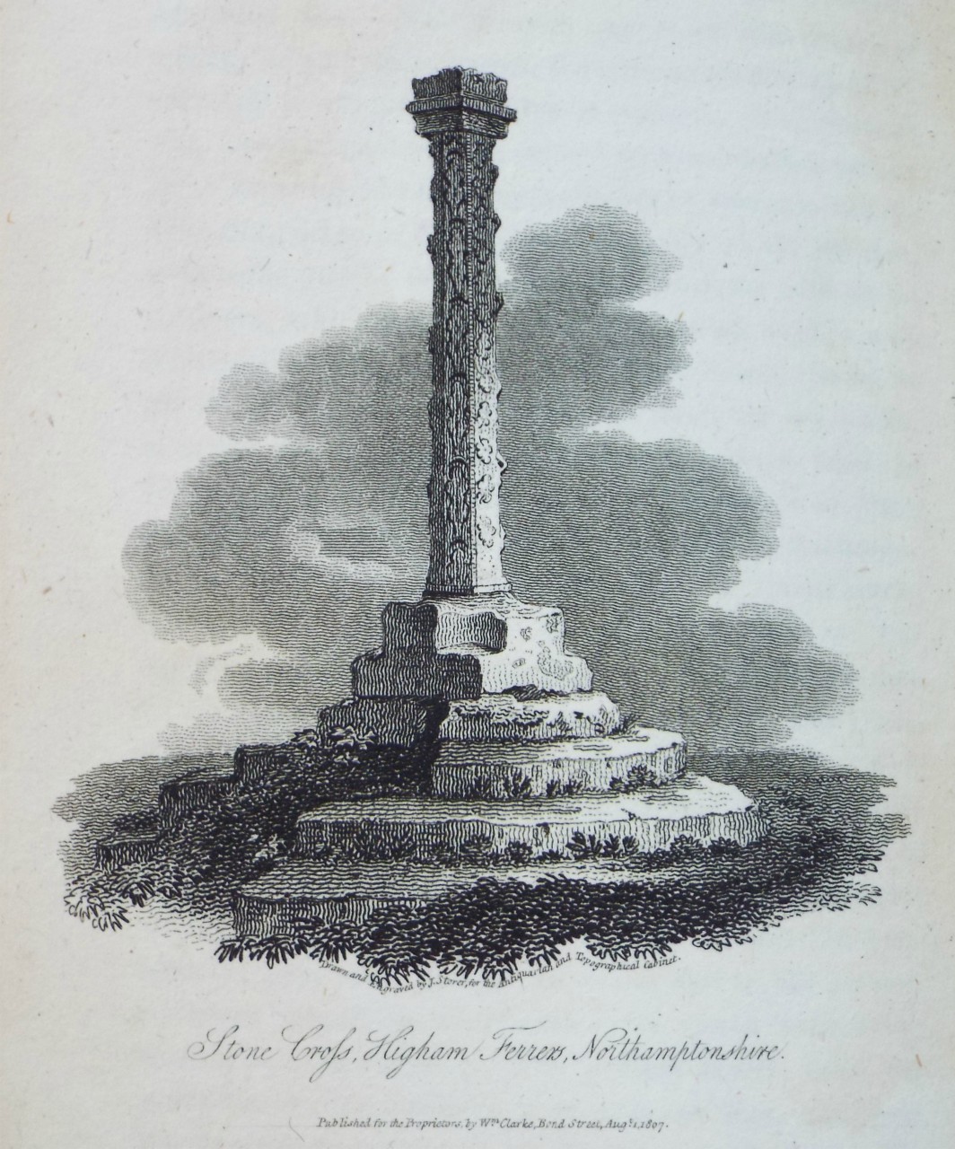Print - Stone Cross, Higham Ferrers, Northamptonshire. - Storer