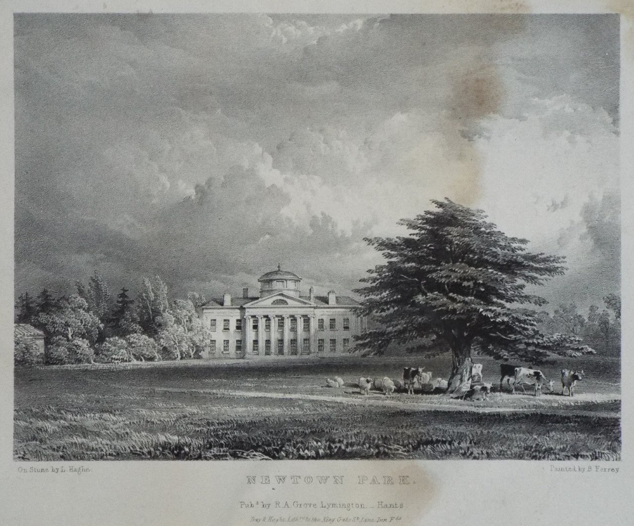 Lithograph - Newton Park - Haghe