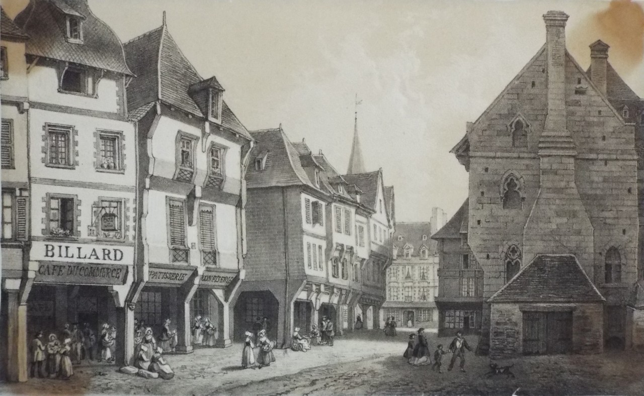 Lithograph - Place des Cordeliers