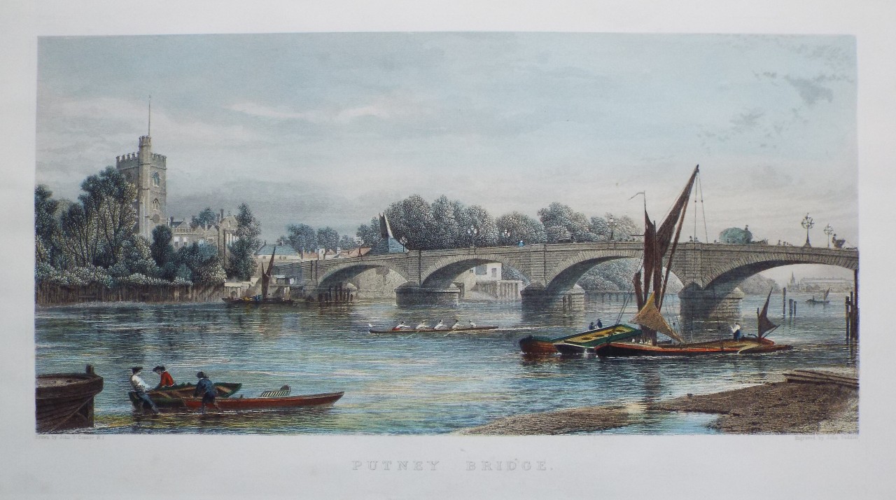 Print - Putney Bridge on the River Thames - Saddler