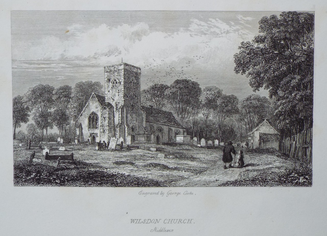 Print - Wilsdon Church, Middlesex. - Cooke