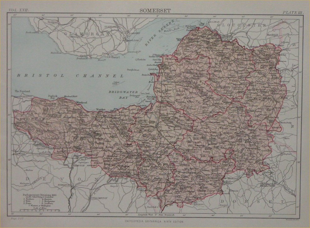 Map of Somerset - Johnston